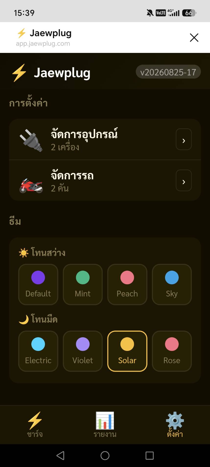 ธีม Solar